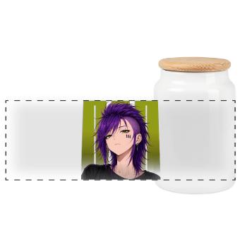 Purple Punk | 161 | Amortissement | Action antifasciste - Boîte à biscuits avec couvercle en bois - blanc - Devant