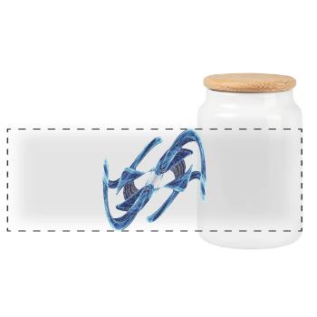 Chaos Gelé - Boîte à biscuits avec couvercle en bois - blanc - Devant