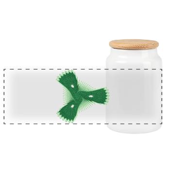 L’étoile de mer timide - Boîte à biscuits avec couvercle en bois - blanc - Devant