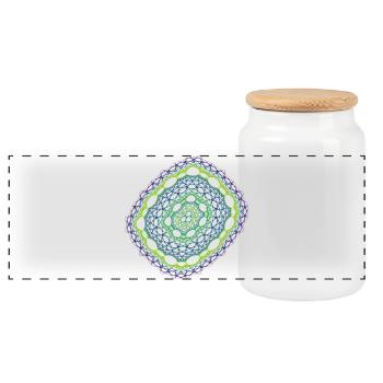 Emerald Weave - née du chaos - Boîte à biscuits avec couvercle en bois - blanc - Devant