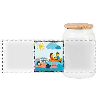 Mieux vaut nager que dans le mauvais bateau - Boîte à biscuits avec couvercle en bois - blanc - Devant