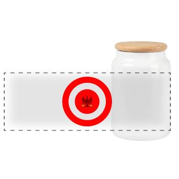 Emblème de l’aigle de cible Autriche - Boîte à biscuits avec couvercle en bois - blanc - Devant