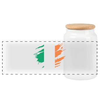 Irlande Drapeau Irlandais Irlandaise - Boîte à biscuits avec couvercle en bois - blanc - Devant