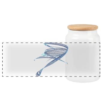 Le chemin de fer secret – Théorie du chaos - Boîte à biscuits avec couvercle en bois - blanc - Devant