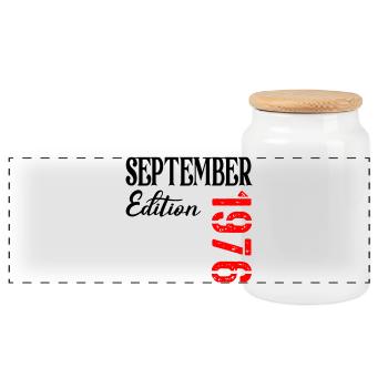50e anniversaire septembre 1976 - Boîte à biscuits avec couvercle en bois - blanc - Devant