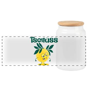 Adieu Changement d’emploi Lemon - Boîte à biscuits avec couvercle en bois - blanc - Devant