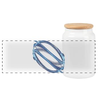 Orbite de glace – Attracteur étrange - Boîte à biscuits avec couvercle en bois - blanc - Devant