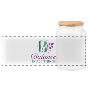 Balance_ _all_the_time - Boîte à biscuits avec couvercle en bois - blanc - Devant