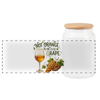 Not Orange, or Else Grape! — Amber Wine - Boîte à biscuits avec couvercle en bois - blanc - Devant