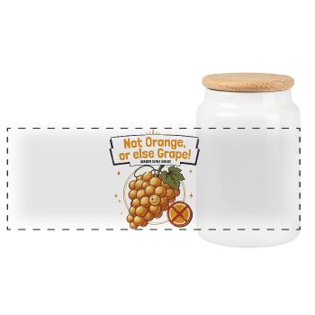 Not Orange, or Else Grape! — Amber Wine - Boîte à biscuits avec couvercle en bois - blanc - Devant