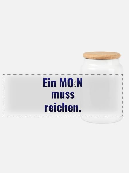 Ein MOIN muss reichen - Panorama Keksdose mit Holzdeckel - Weiß