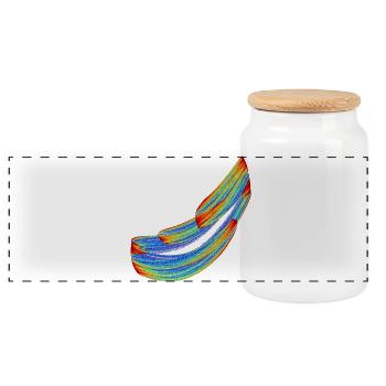 Traces de soie du chaos – Théorie du Chaos - Boîte à biscuits avec couvercle en bois - blanc - Devant