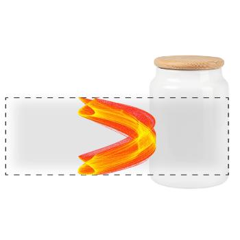 Golden Dynamics – Chaos Theory - Panoramic Cookie Jar with Wooden Lid - white - Front