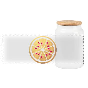 Lemon Pink Gold Party Fun Cocktail Summer Celebrate - Panoramic Cookie Jar with Wooden Lid - white - Front