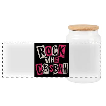 Punk Graffiti - Boîte à biscuits avec couvercle en bois - blanc - Devant