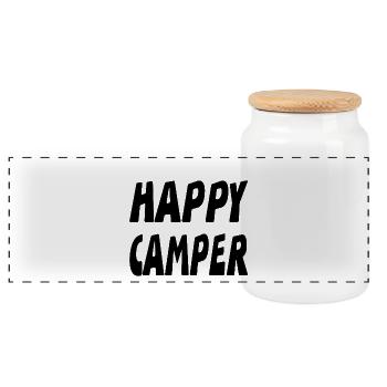 Camper - Panorama Keksdose mit Holzdeckel - Weiß - Vorne