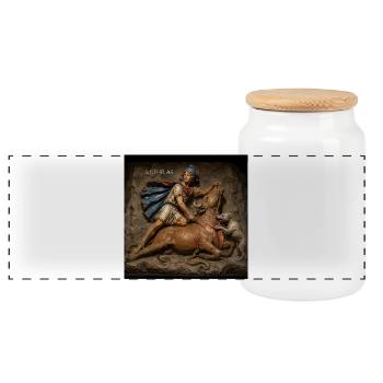 mithras - Panorama Keksdose mit Holzdeckel - Weiß - Vorne