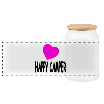 Camper - Panorama Keksdose mit Holzdeckel - Weiß - Vorne
