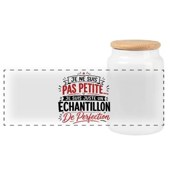 Femme humour, perfection, cadeau fête des mères - Boîte à biscuits avec couvercle en bois - blanc - Devant