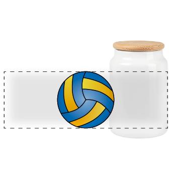 Handball Ball Sports Handball Fan Ball - Boîte à biscuits avec couvercle en bois - blanc - Devant