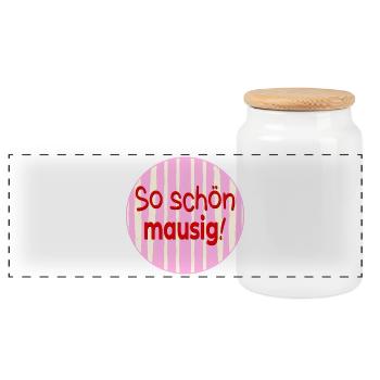 SO SCHÖN MAUS - Panorama Keksdose mit Holzdeckel - Weiß - Vorne