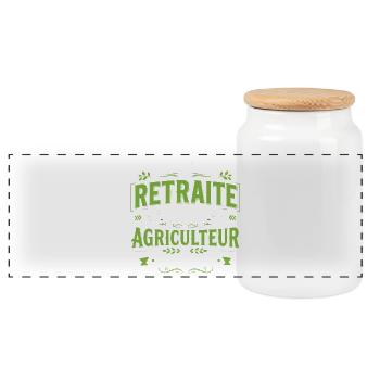Je suis pas à la retraite je suis agriculteur - Boîte à biscuits avec couvercle en bois - blanc - Devant