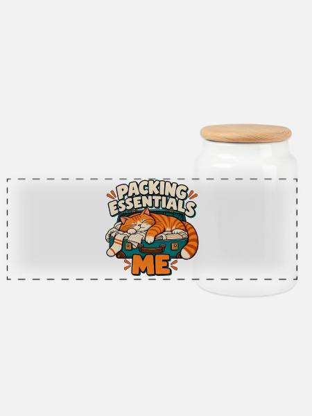 Verpackungs-Essentials - Panorama Keksdose mit Holzdeckel - Weiß