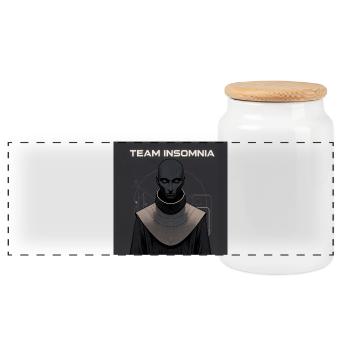Team Insomnia Dunkle Robe Vision - Panorama Keksdose mit Holzdeckel - Weiß - Vorne