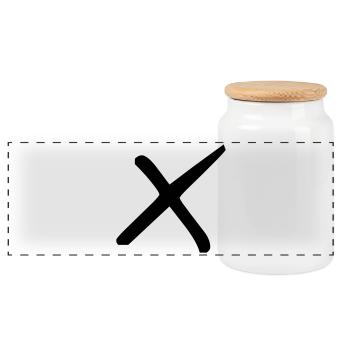 Croix élégante - Boîte à biscuits avec couvercle en bois - blanc - Devant