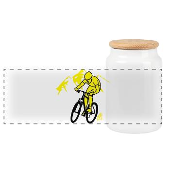 VTT - Boîte à biscuits avec couvercle en bois - blanc - Devant
