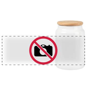 Pas de photos! - Boîte à biscuits avec couvercle en bois - blanc - Devant