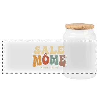 1965 cadeau anniversaire Homme sale môme 60 ans - Boîte à biscuits avec couvercle en bois - blanc - Devant