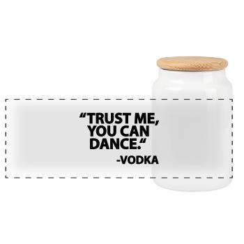Vodka Dance - Panorama Keksdose mit Holzdeckel - Weiß - Vorne