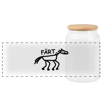 faert_1c - Boîte à biscuits avec couvercle en bois - blanc - Devant