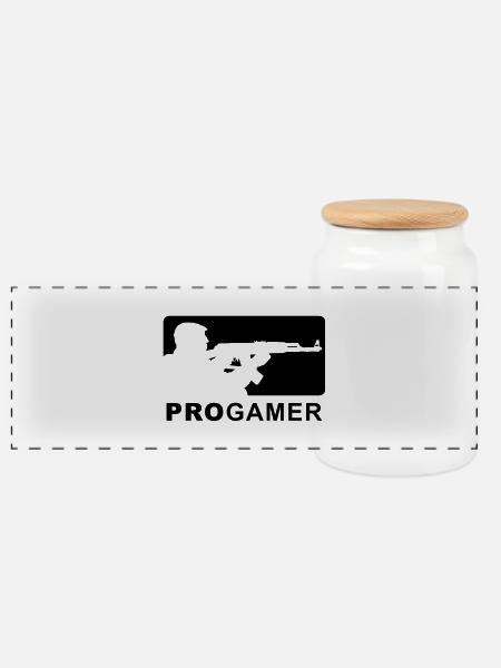 progamer - Panorama Keksdose mit Holzdeckel - Weiß
