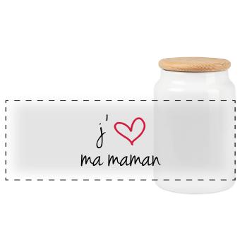 i love my mommy - Panorama Keksdose mit Holzdeckel - Weiß - Vorne
