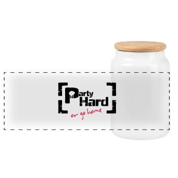 partie dure - Boîte à biscuits avec couvercle en bois - blanc - Devant