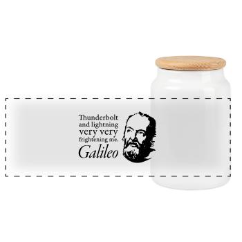 Galileo - Panorama Keksdose mit Holzdeckel - Weiß - Vorne