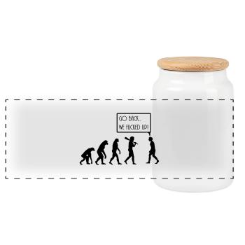 evolution - Panorama Keksdose mit Holzdeckel - Weiß - Vorne