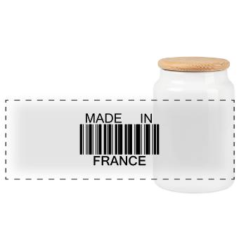 Made in France - Panorama Keksdose mit Holzdeckel - Weiß - Vorne