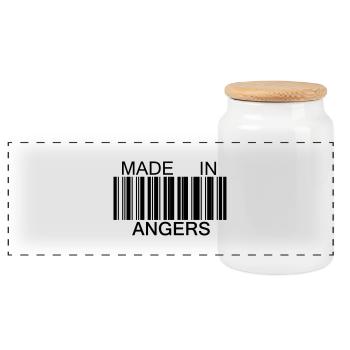Made in Angers - Panorama Keksdose mit Holzdeckel - Weiß - Vorne