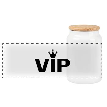vip - Panorama Keksdose mit Holzdeckel - Weiß - Vorne