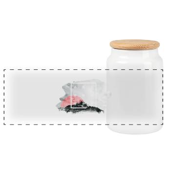 ADVENTURE - Panoramic Cookie Jar with Wooden Lid - white - Front