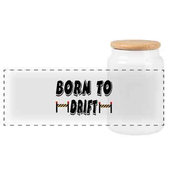 Voiture - Boîte à biscuits avec couvercle en bois - blanc - Devant
