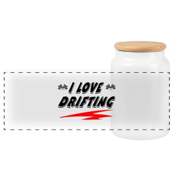 Voiture - Boîte à biscuits avec couvercle en bois - blanc - Devant