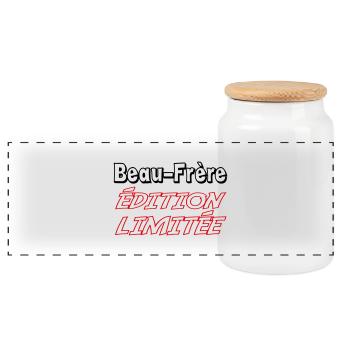 Beau-Frère édition limitée - Boîte à biscuits avec couvercle en bois - blanc - Devant