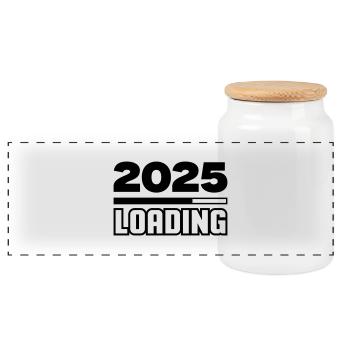 Chargement 2025 - Boîte à biscuits avec couvercle en bois - blanc - Devant