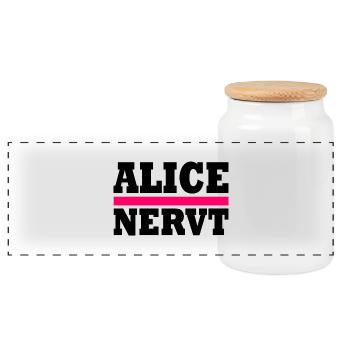 Alice nervt - Panorama Keksdose mit Holzdeckel - Weiß - Vorne