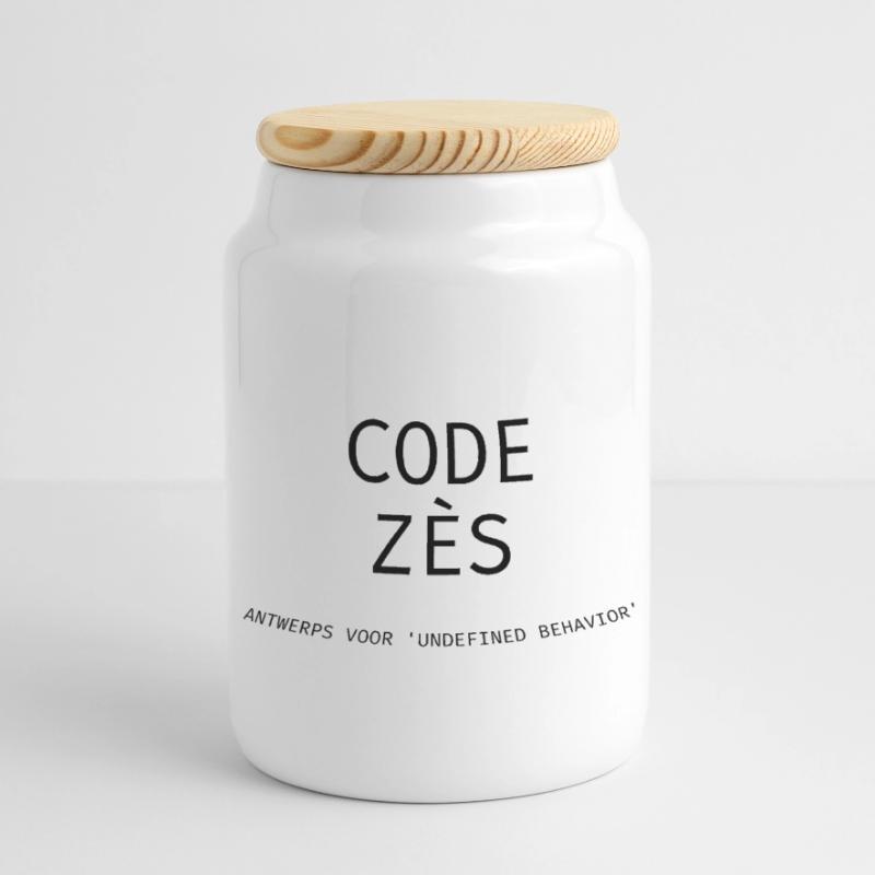Anvers : « Code Zès ! » – Chemise Tech Dialect Boîte à biscuits avec couvercle en bois