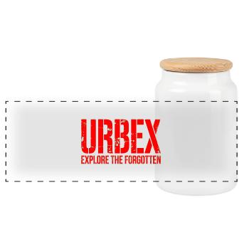 Urbex explore the forgotten - Panoramic Cookie Jar with Wooden Lid - white - Front